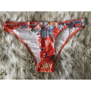 NWOT  Bright Colorful Tropical Bikini Bottom Size L Women's